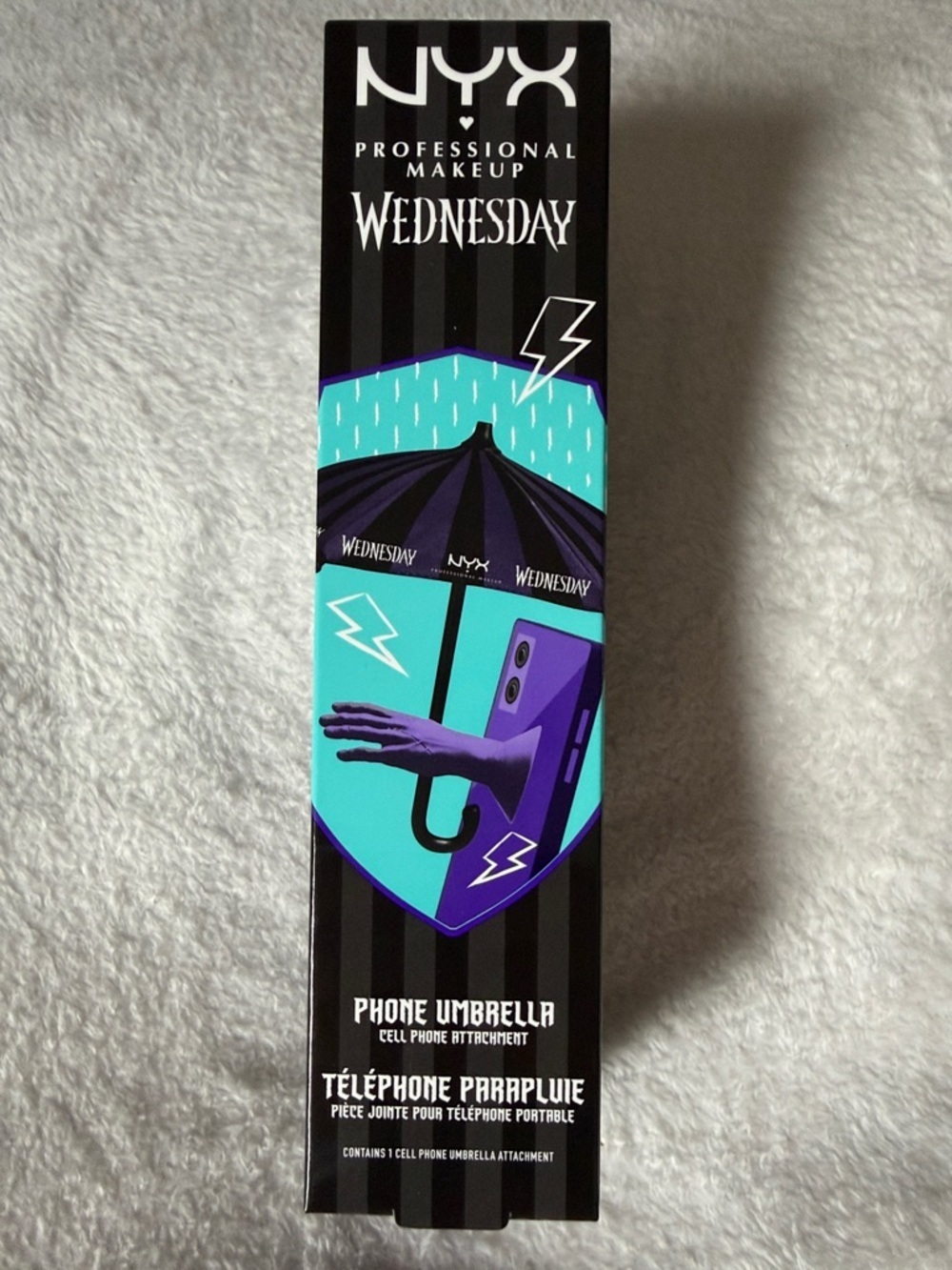 NYX Wednesday Phone Umbrella – Black & Purple